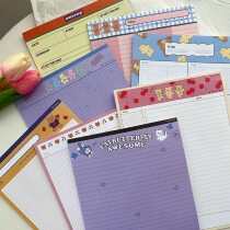 ins Little Beast star homemade cute fresh bear word book B5 note book Creative note paper plan paper