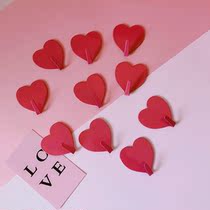 ins love stainless steel pink hook sticky hook sticker hook soft sister simple style peach heart nail-free room decoration hook