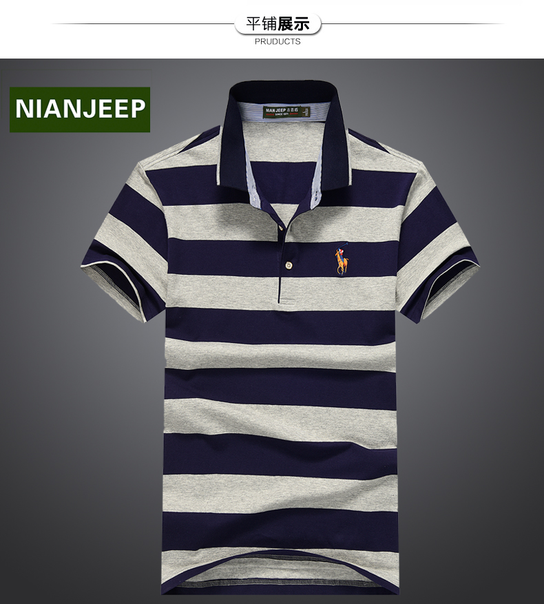 NIANJEEP Jeep Lá Chắn t-shirt nam ngắn tay kinh doanh bình thường cotton 2017 mùa hè người đàn ông mới của polo áo sơ mi