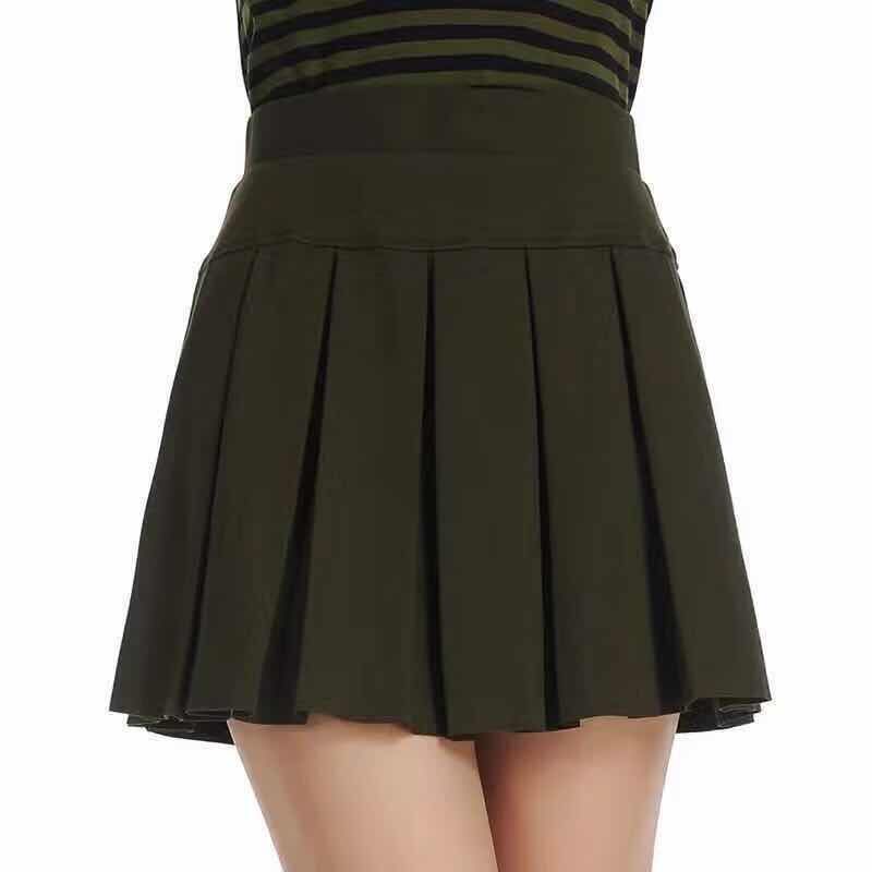 Forest Rider Sailor Dance Square Dance Women Pleated Skirt Army Green Short Dress Outdoor Dance Performance Cake Skirt New