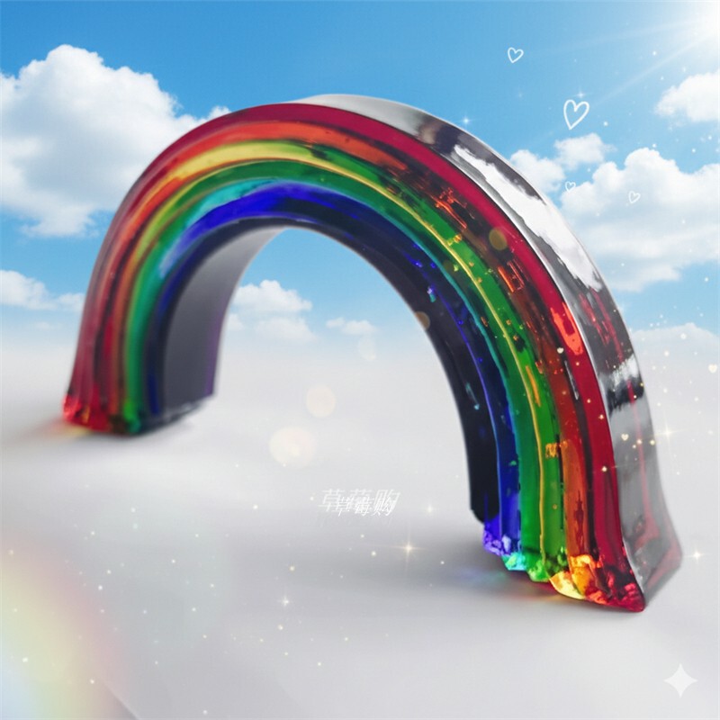 10 Styles in Stock Japanese Handmade Rainbow Series Glass Ornaments Home Decor Can Be Used as Paperweight