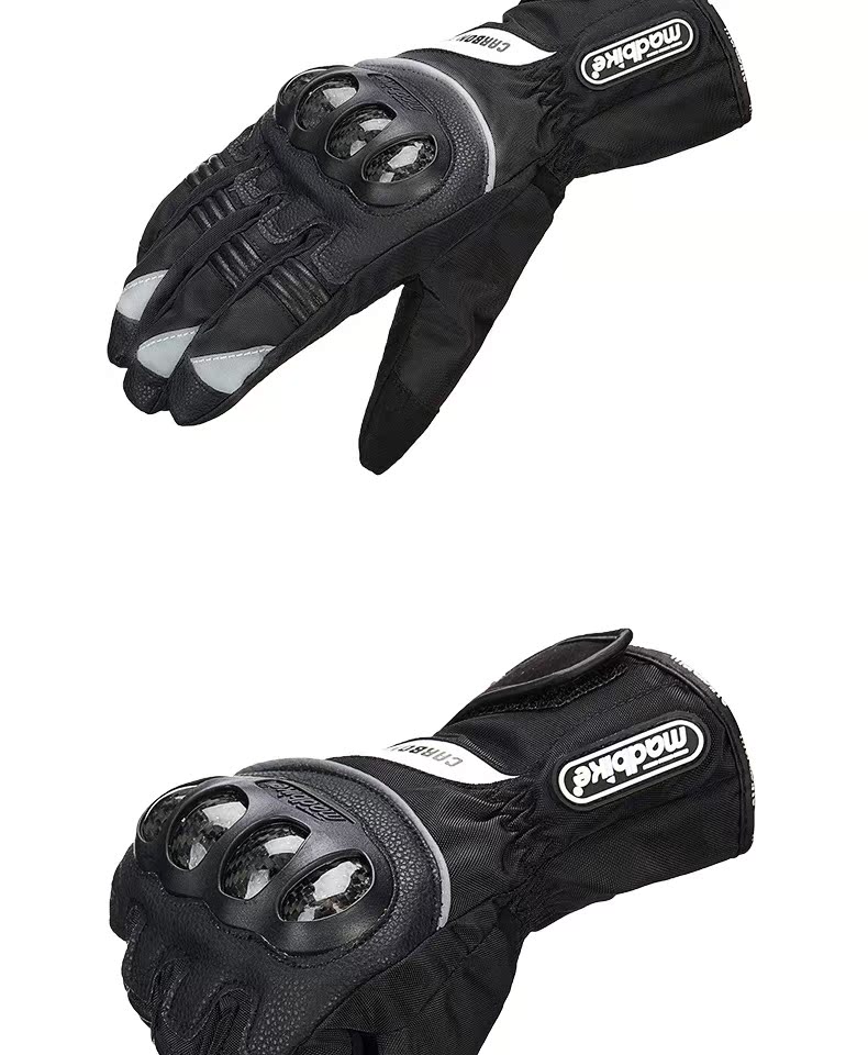 MADBIKE găng tay xe máy mùa hè sợi carbon chống vỡ gió hiệp sĩ off-road đua xe mô tô nam - Xe máy Rider thiết bị găng tay đua xe