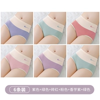 Группа D-Purple+зеленый+кирпичный красный+розовый+таро-фиолетовый+зеленый [6 модели хлопка с высокой талией]