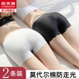 Шелковые безопасные летние штаны, тонкое защитное белье, белые шорты