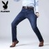 Playboy Autumn Stretch Jeans Men Slim Quần thẳng Đơn giản Tuổi trẻ hoang dã Quần eo cao Đàn ông quần jean nam hàng hiệu Quần jean