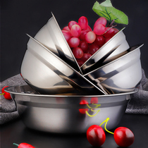 Celebrating exhibition 16 18 20 22 24CM round stainless steel basin kitchen vegetable washing basin deepened soup pot egg pot