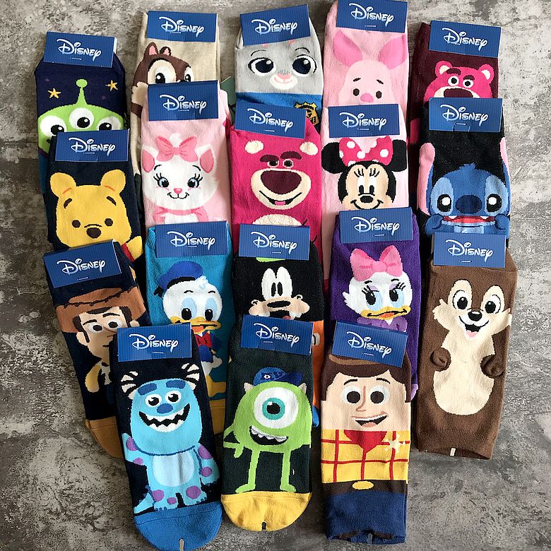 South Korea Imports Cotton Short Socks Cute Cartoon Little Bear Little Kitten Collage Toe Fashion Short Socks Cartoon Women Socks