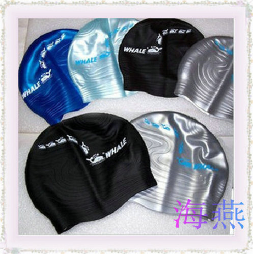Whale Swimming Cap Comfortable Carved Flowing Pattern Silicone Swimming Cap Special Offer