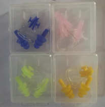 No Labeled Super Soft Full Silicone Earplug Hard Boxed Suit Nose Clip Earplugs