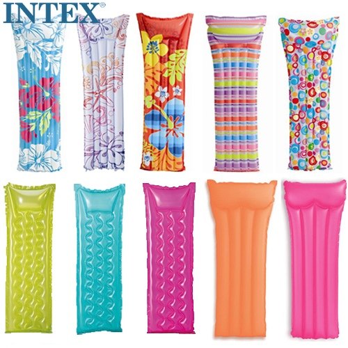  INTEX㊣Water float inflatable mat Beach mat Swimming inflatable bed thickened safety travel