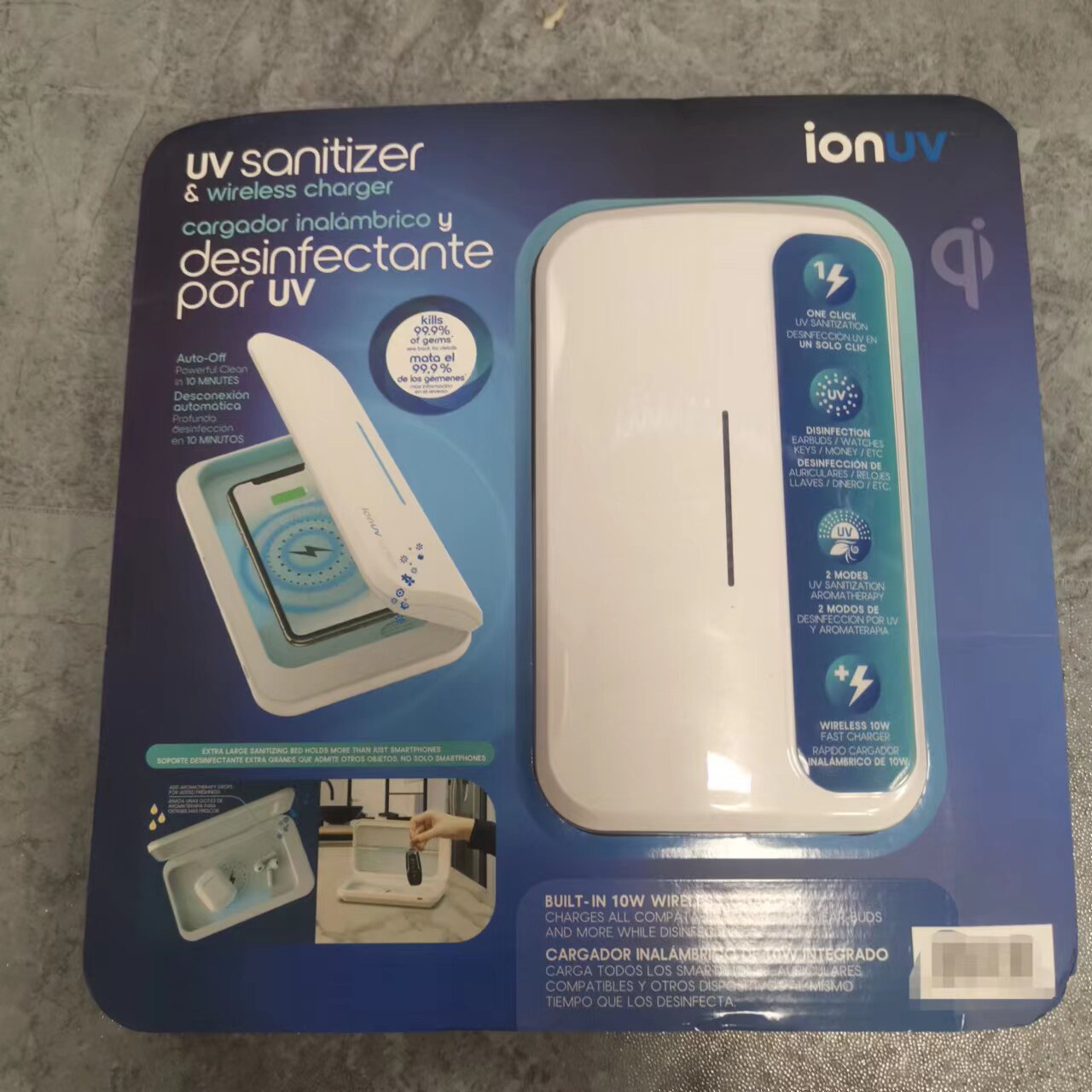 Not remote and full 30 foreign trade original single 10W wireless fast charging ultraviolet disinfection aromatherapy