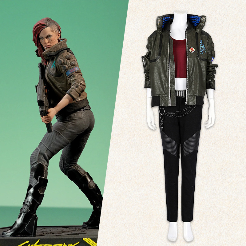 Cyberpunk 2077 Master Male and Female V Cos Same Style Leather Jacket Jacket Cosplay Clothing 5322