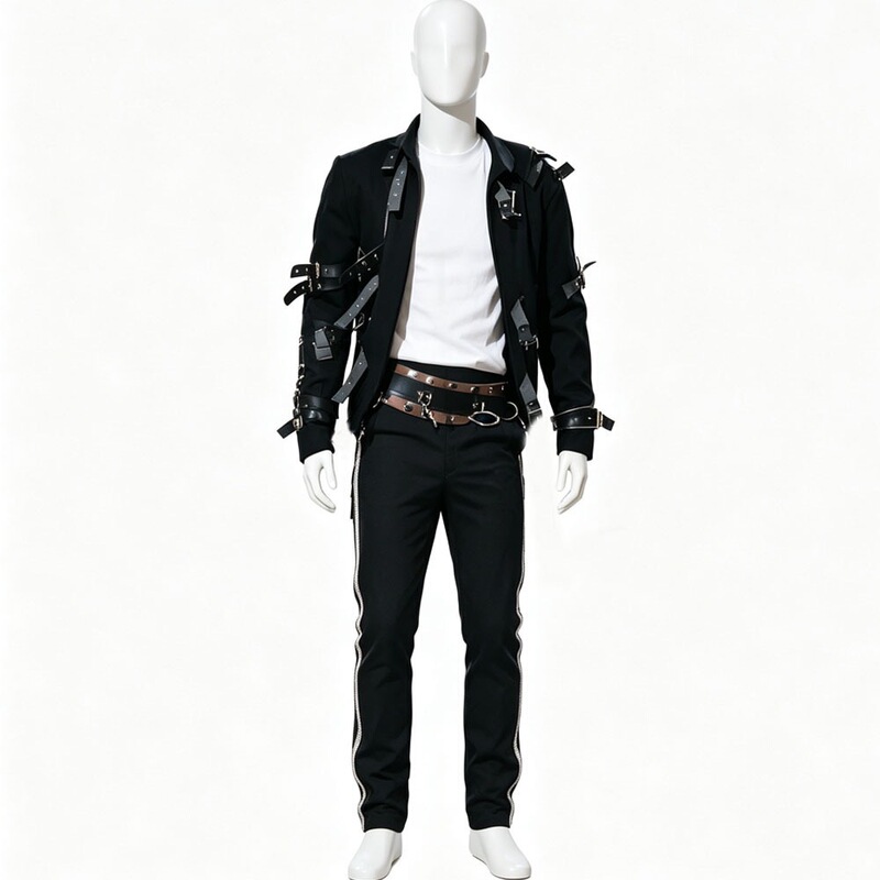 Michael Jackson Global Tour Costume Bad World Tour Punk Cosplay Costume Michael Jackson Global Tour Costume Bad World Tour Punk Cosplay Costume