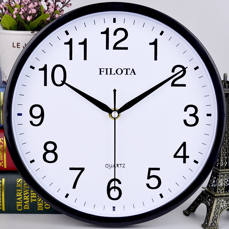 Mute wall clock living room bedroom clock modern simple cartoon quartz clock creative hanging watch personality family clock