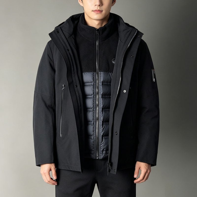 Live in Style! Detachable Hood + Can Be Worn as a down Jacket Alone! Men's Thickened down Jacket for Autumn and Winter Live in Style! Detachable Hood + Can Be Worn as a down Jacket Alone! Men's Thickened down Jacket for Autumn and Winter