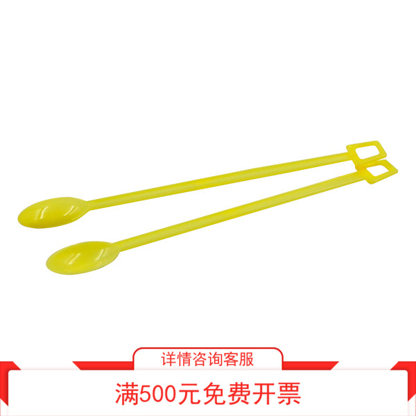 实验室 PS聚苯乙烯 黄色 一次性塑料药勺 128*25*13mm 400只/包