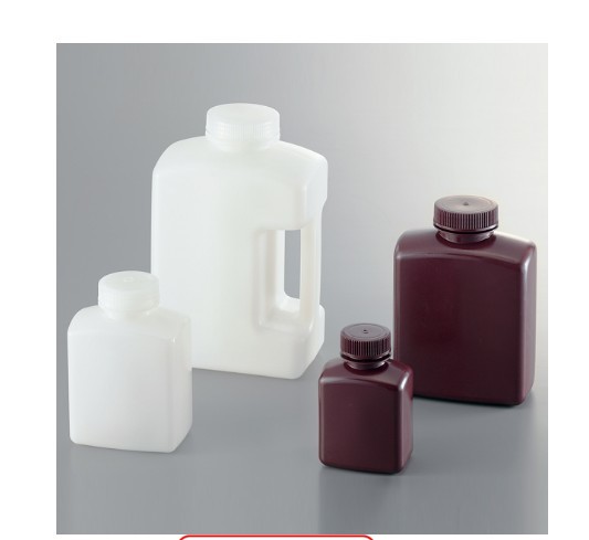 HDPE白色暗棕色扁方形塑料取样瓶125ml250ml 500ml 1000ml 2000ml