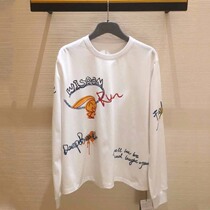 Year amasch new womens counter official website 2021 autumn new rabbit letter print long sleeve sweater T-shirt