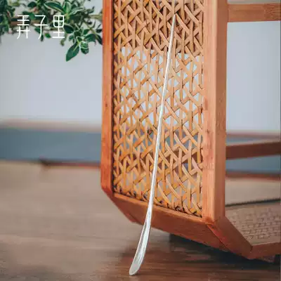 Nongzi sterling silver teaspoon kung fu tea accessories Daquan tea ceremony six gentlemen tool set teaspoon teaspoon tea art utensils