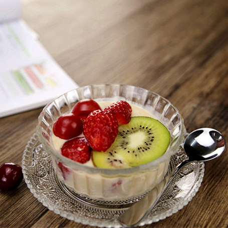 Glass Dessert Bowls Glass Bowls Pudding Bowls Dessert Bowls Ice Cream Bowls Ice Cream Bowls SPOON GLASS CUTLERY 
