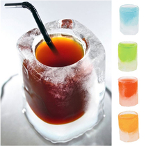 Ice cup Ice cube wine glass Large ice grid mold Food grade silicone homemade ice box Frozen stick Crystal cup