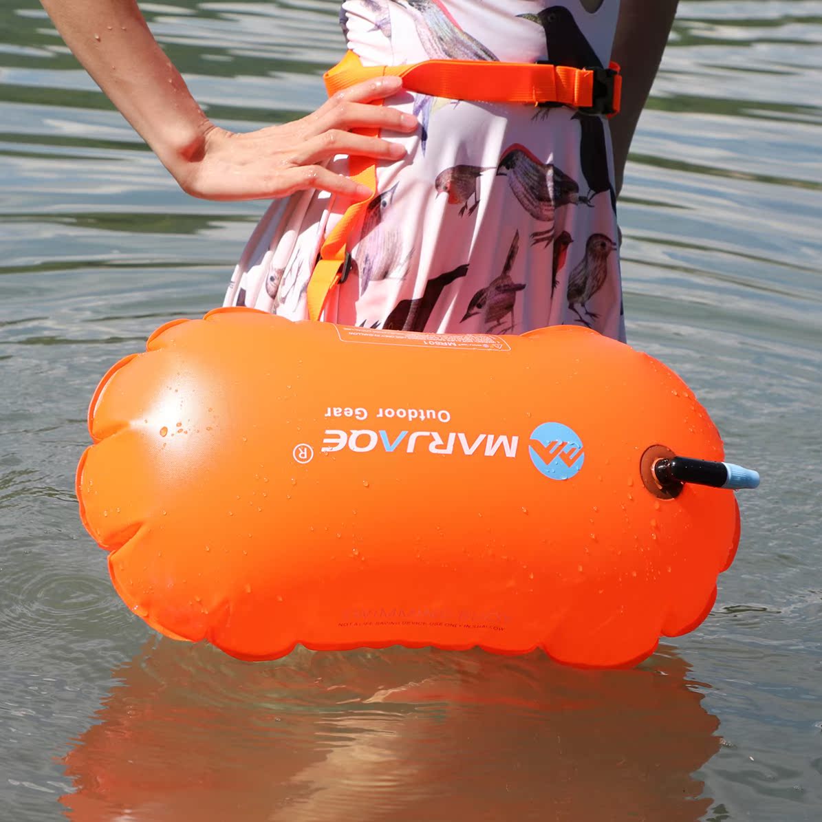 Swimming circle with fart worm swimming special equipment outdoor wild swimming bag men and women floating drift bag lifeball floating gear