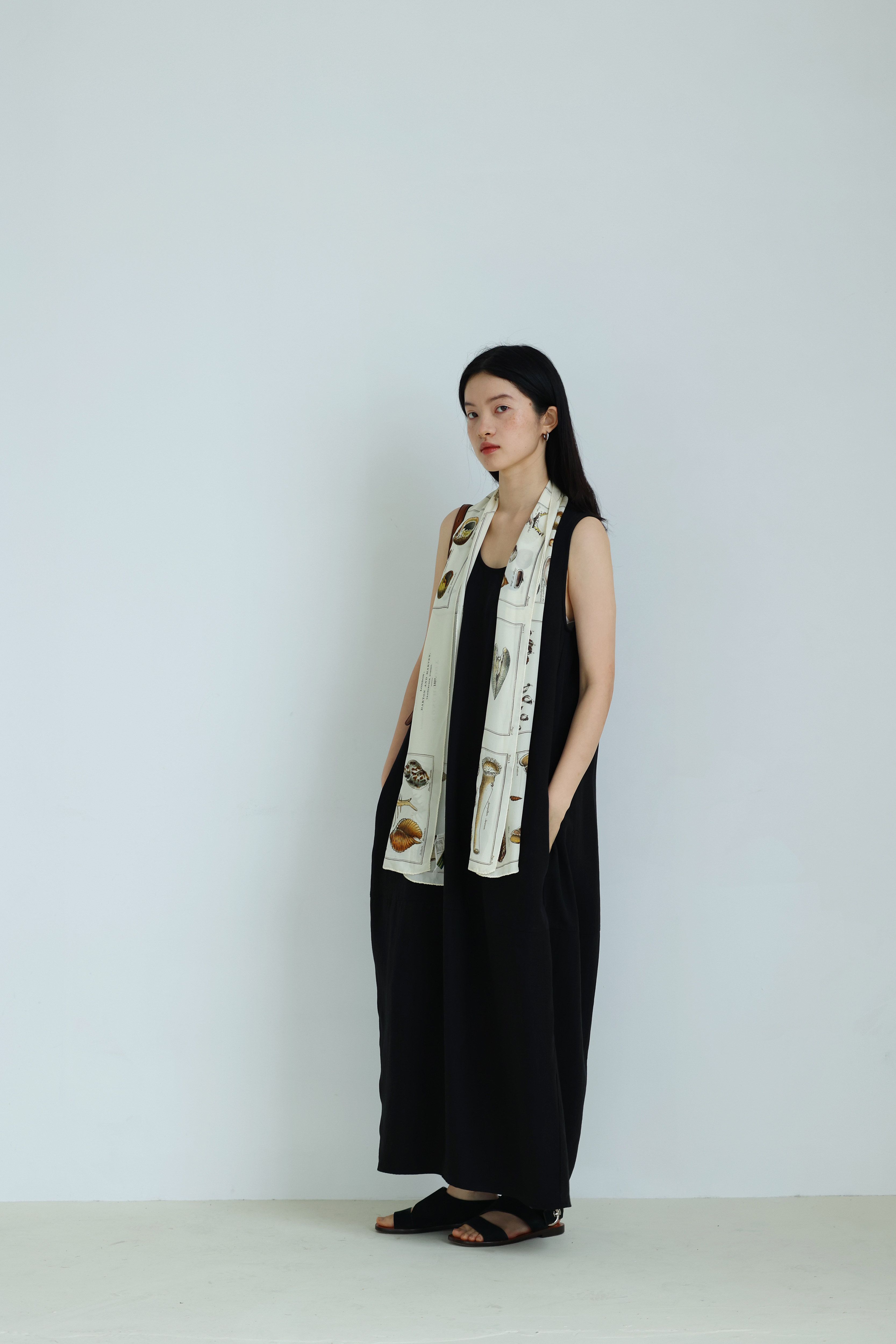 3rd tencel dress три дня зал импортный итальянский натуральный шелк +Конопля воздушный шар жилет юбка двухцветный входить 