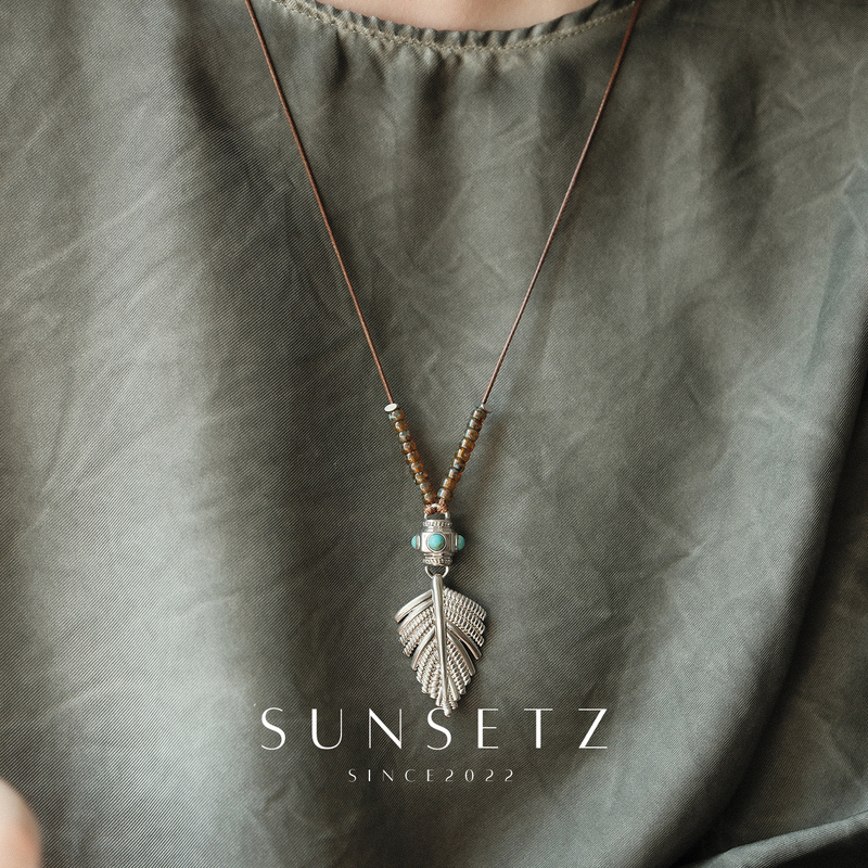 Sunsetz Retro Ethnic Style Beaded Necklace Bohemian Niche Unisex Versatile Layered Long Sweater Chain Sunsetz Retro Ethnic Style Beaded Necklace Bohemian Niche Unisex Versatile Layered Long Sweater Chain