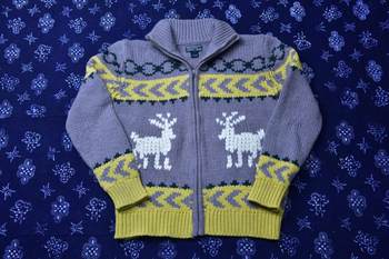 ການຂົນສົ່ງຟຣີ Fair Isle coat sweater wool retro ຊົນເຜົ່າ snow handle cardigan Ferris wheel wool sweater haxb1026