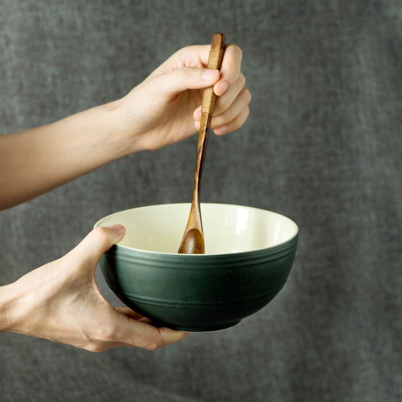 Jian Lin, a Japanese household mercifully rainbow such use ceramic bowl students eat bowl bowl of soup bowl 6 inches rainbow such use salad bowl