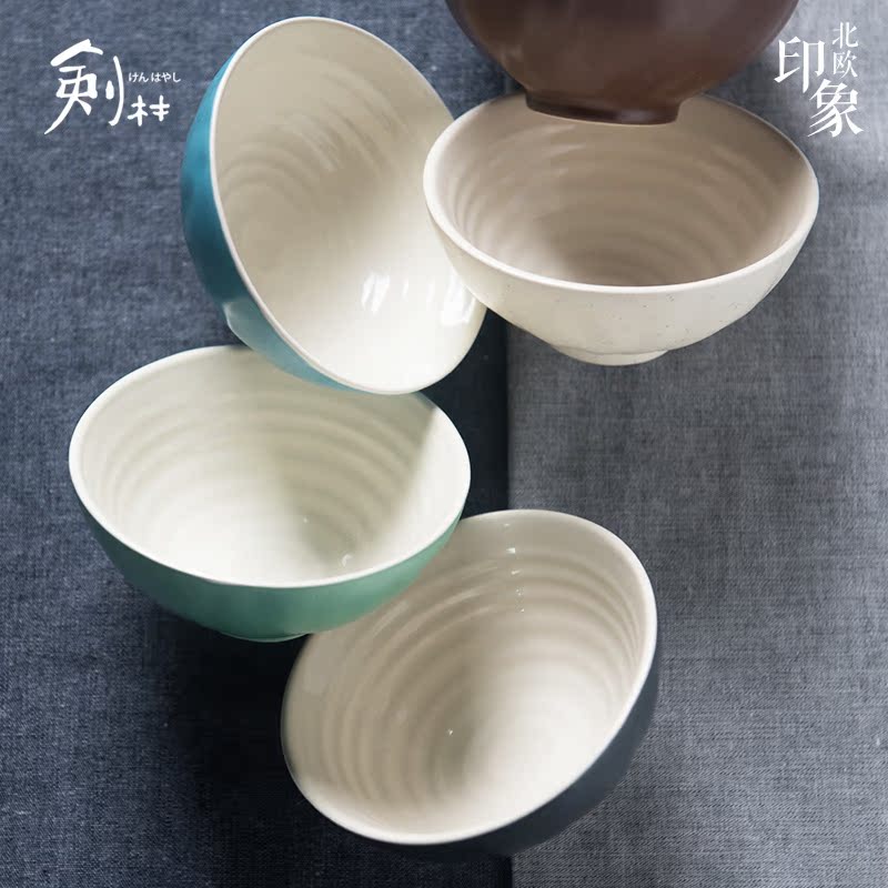 Creative Japanese ceramics tableware porringer rice bowl bowl dessert bowl suit the Nordic impression