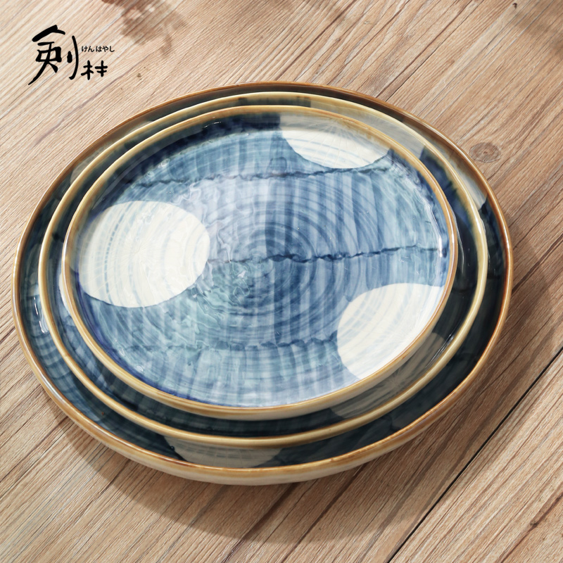 Jian Lin creative ceramic snack plate of spaghetti disc flat dish dish tray was Japanese - style tableware beefsteak plate