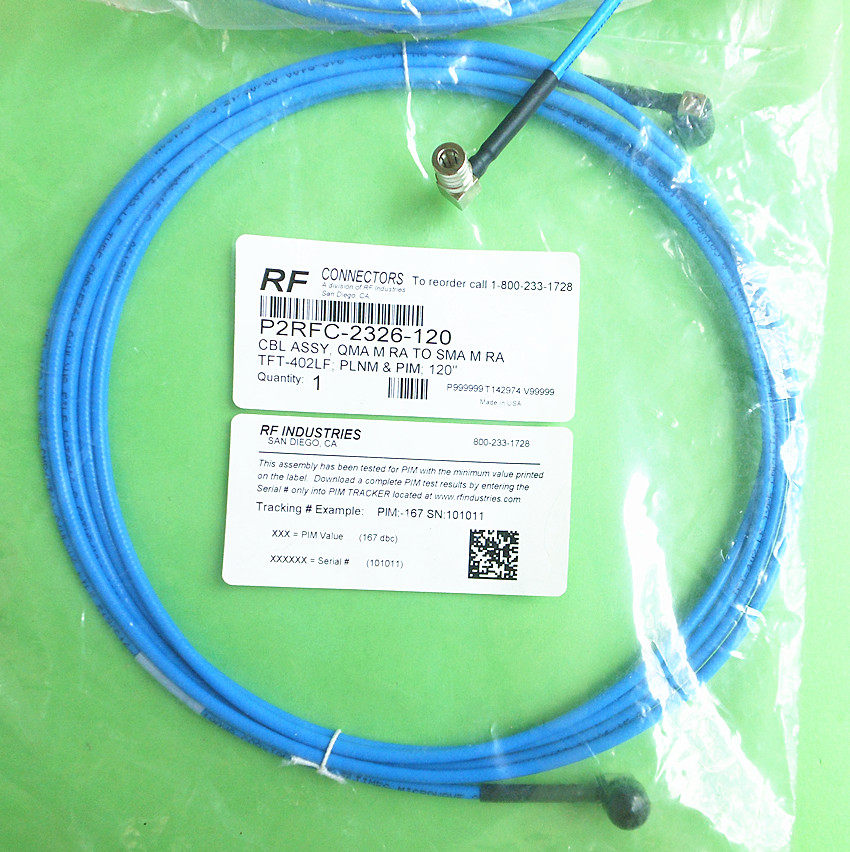 RF P2RFC-2326-120 3m QMA SMA Male RF Cable