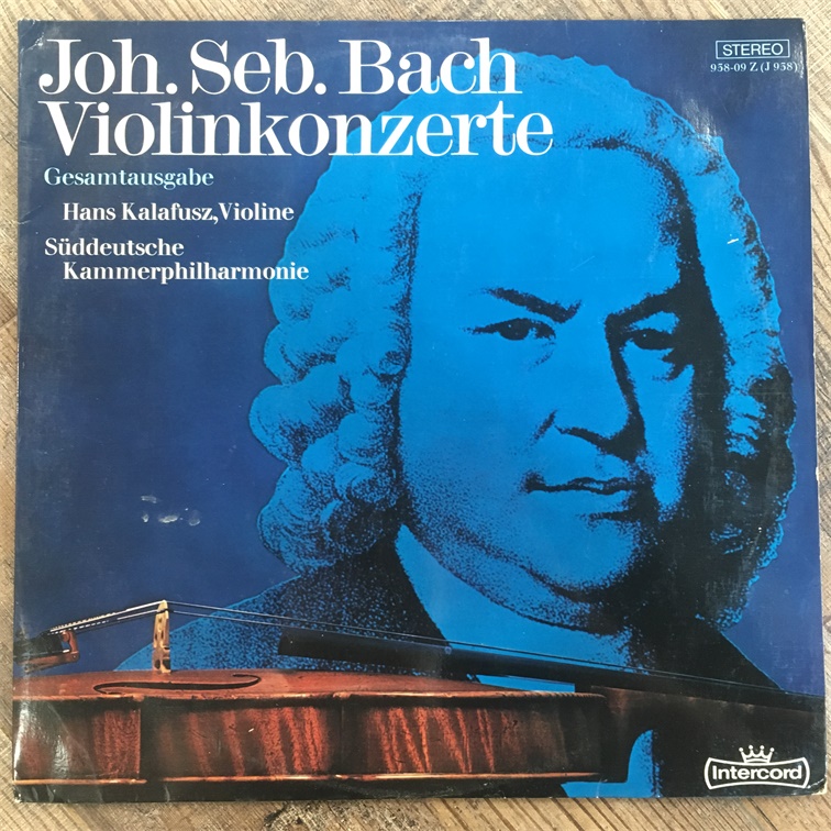 Hans Kalafusz Wolfgang Rosch Bach Violin Concerto Black Rubber LP Records