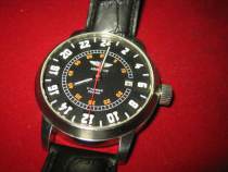 (Limited edition)Soviet-made large watch diameter==Ink plate 24-hour mens watch(Antique watch collection)