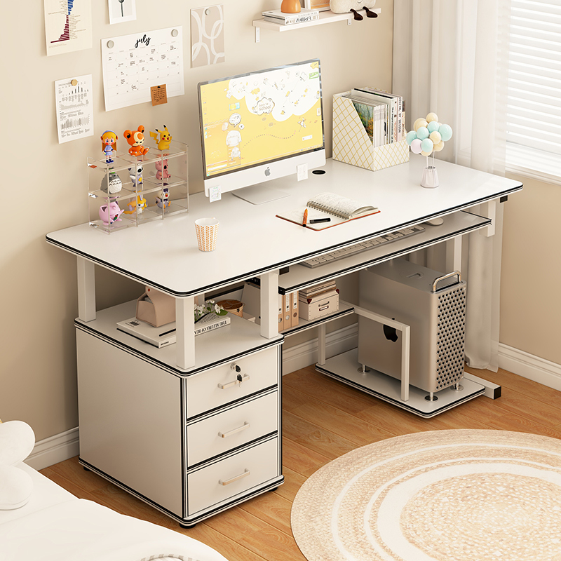 Computer Desk Tempered Glass Desktop Desk Multifunctional Simple Office Desk Student Simple Study Desk