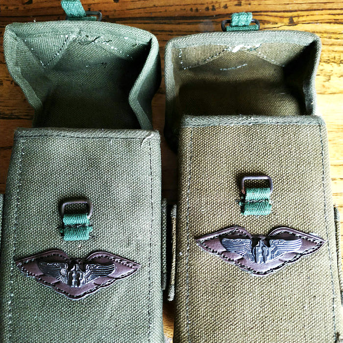 Outdoor canvas pockets Film and TV props World War II American Canvas Pocket Satchel