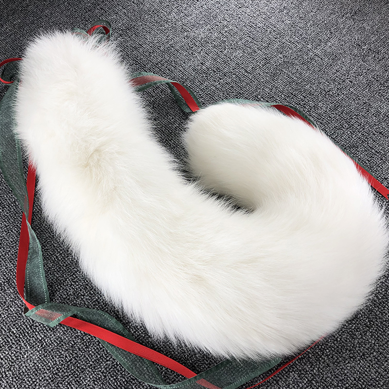 Pure Color White Fox Anal Plug Tail Real Hair 40-100CM Spice Ware Anal Flared Anal ANAL PLUG Masturbation removable anal plug