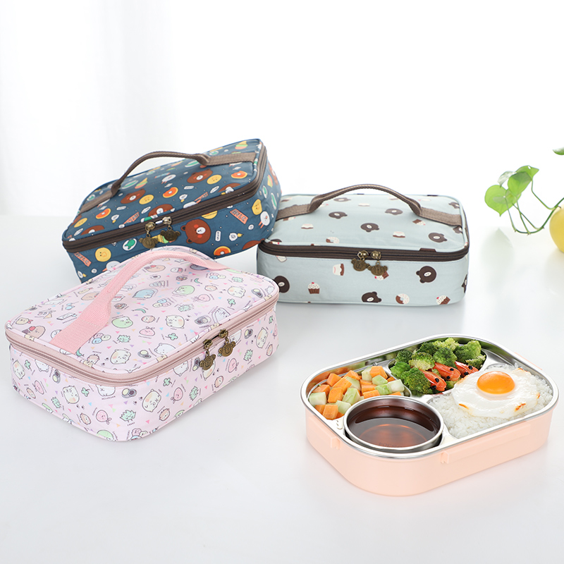 Primary school children with rice handbag thickened aluminium foil Lunch Bag with flat waterproof and anti-oil insulated children's lunch bag