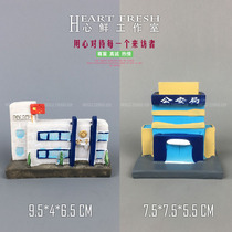 JZ42 simulated landmark building model police station building resin psychological sand table box court ornaments scene props