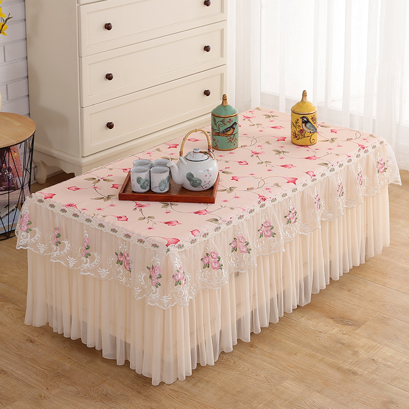 Rectangular Cloth Art Lace Tea Table Hood Home Table Cloth Cover Towel Tea Table Cover Towels Dust Cover Living-room Tea Table Hood