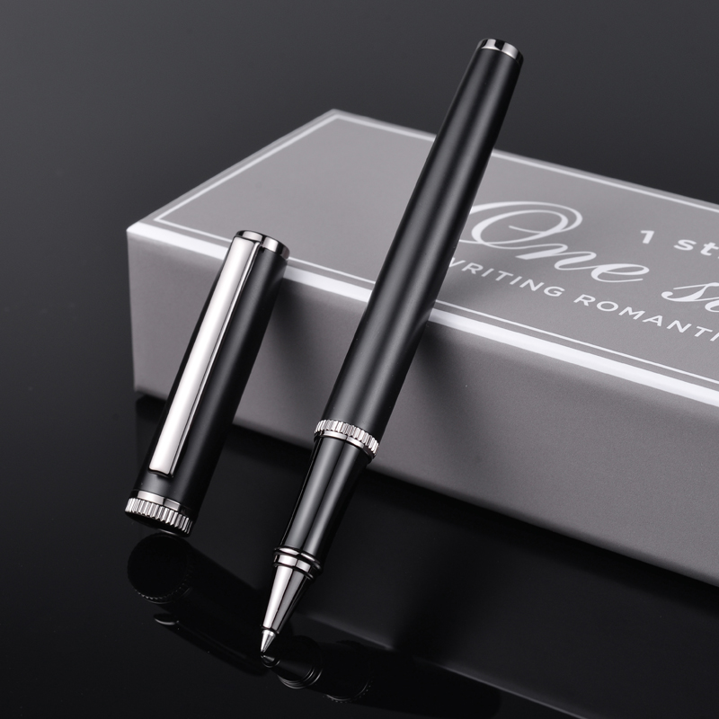 Montagut Office Gel Pen Metal Signature Pen Black Signature Pen Business Gift Box Replacement Core Bead Pen
