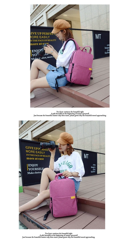 YASCIQ túi đeo vai chuyên nghiệp Túi đựng máy ảnh DSLR thời trang ba lô nam nữ chống trộm túi chụp ảnh du lịch ngoài trời - Phụ kiện máy ảnh DSLR / đơn