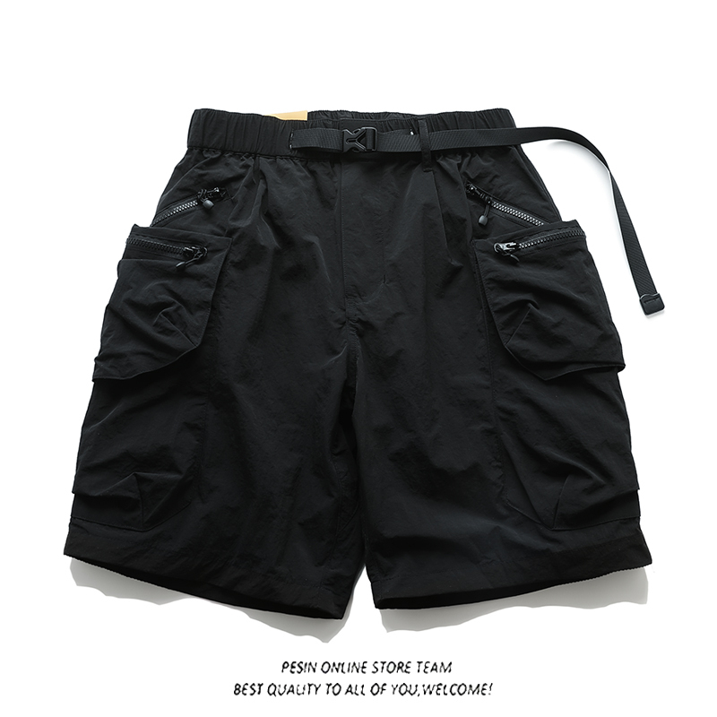 Japanese-Style Trendy Outdoor Functional Pocket Cargo Shorts ins Trendy Retro Loose Casual Five-Point Pants Men's Trousers Japanese-Style Trendy Outdoor Functional Pocket Cargo Shorts ins Trendy Retro Loose Casual Five-Point Pants Men's Trousers