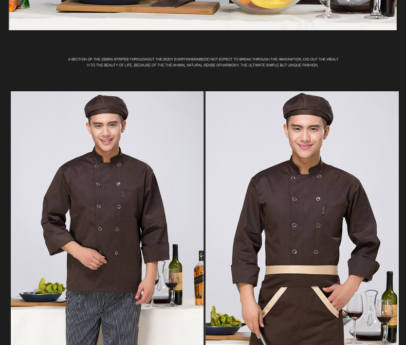 Uniforme de cuisinier en polyester - Ref 1910568 Image 20