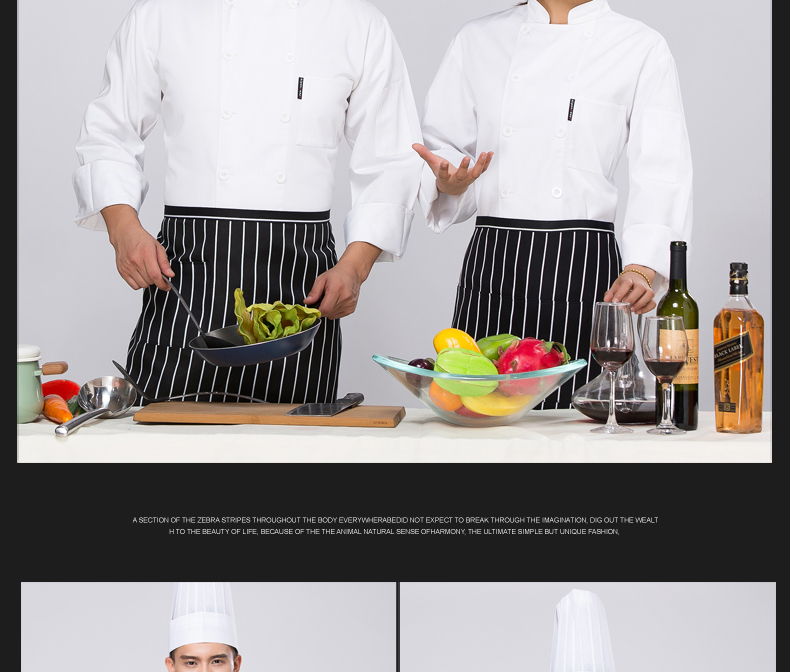 Uniforme de cuisinier en polyester - Ref 1910568 Image 22