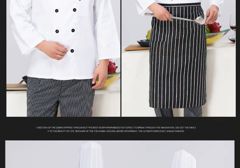 Uniforme de cuisinier en polyester - Ref 1910567 Image 14