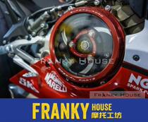 Ducati Panigale V2 transparent clutch flap set Italian DUCABIKE CNC RACING