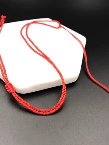 Плетеная подвеска ручной работы, ремешок, браслет из красной нити из нефрита