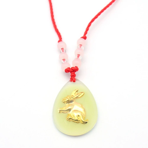 Подвеска, браслет из красной нити, ожерелье, год кролика, подарок на день рождения, китайский гороскоп